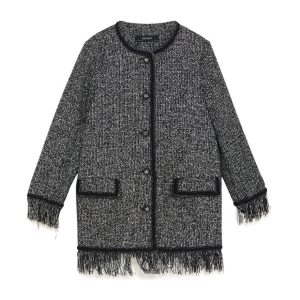 Tweed Jacket With Metallic Thread